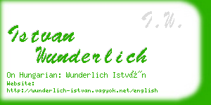 istvan wunderlich business card